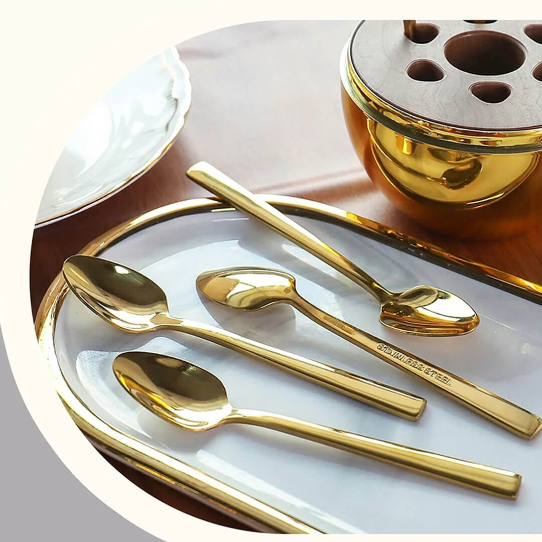 Luxury Rose Egg Stainless Steel Cutlery Set