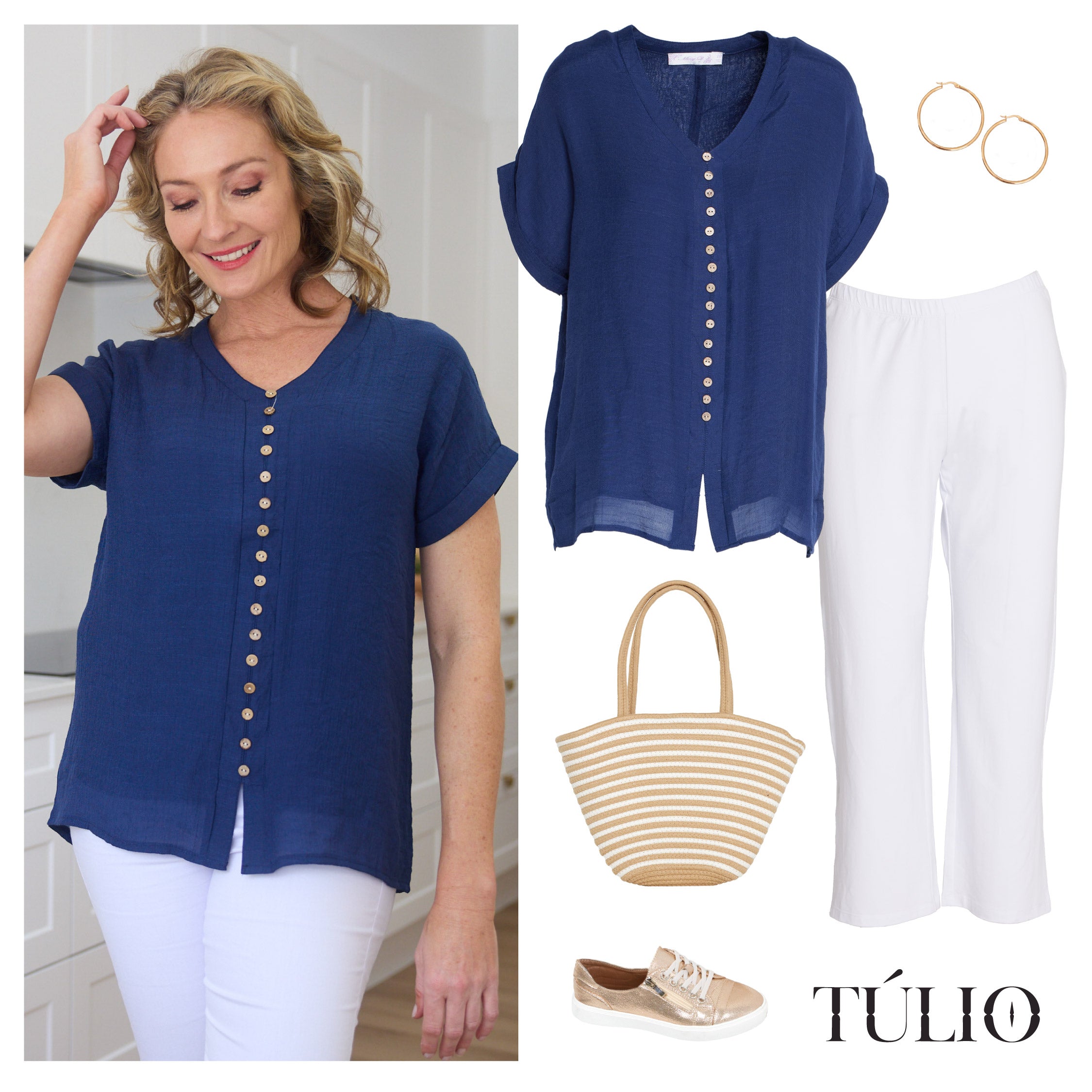 Gemma Top - Navy