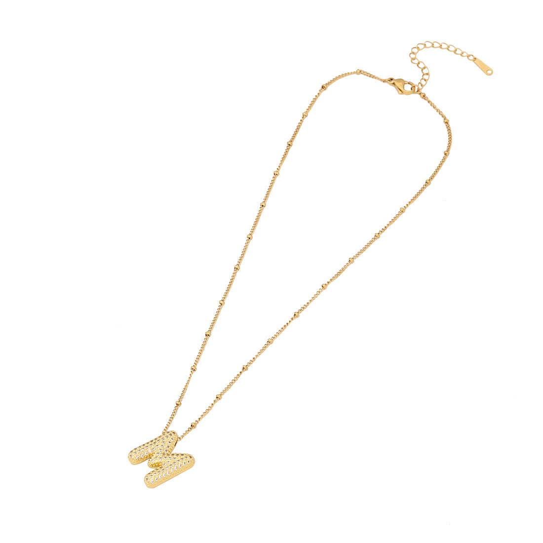 Expressive Letter Text Number Copper Electroplating Necklaces