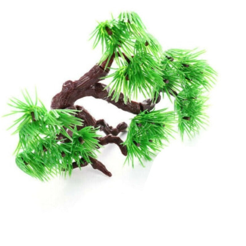 Pine Tree Plastic Ornament For Aquarium