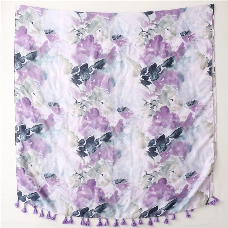 Women's Fashion Tie Dye Polyester Silk Scarves