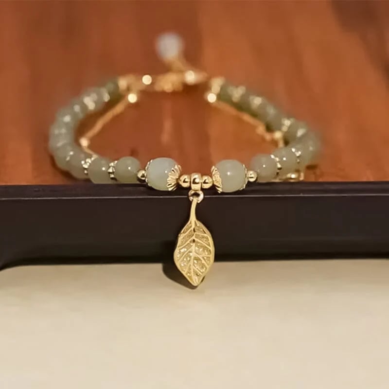 🔥 BIG SALE - 49% OFF🔥🔥Hetian Jade Gold Leaf Bracelet