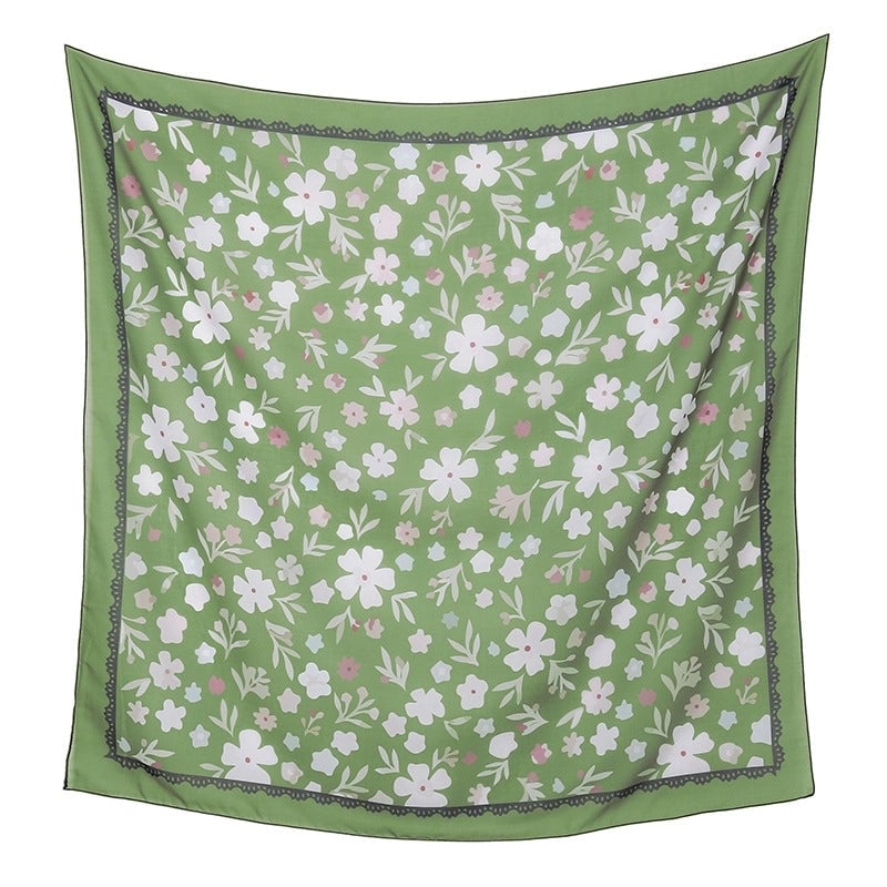 Women's Sweet Flower Polyester Kerchief