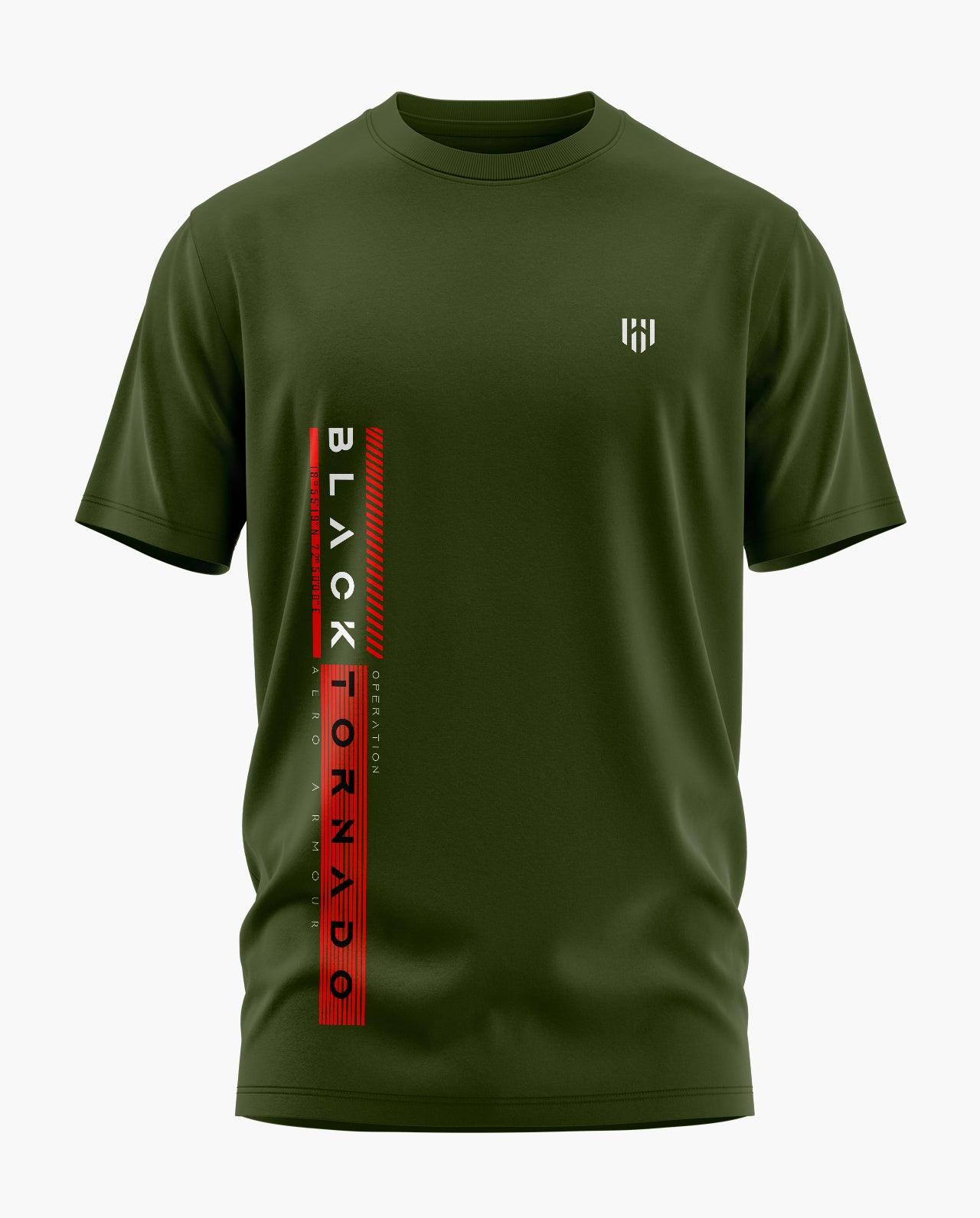 Black Tornado Typo T-Shirt