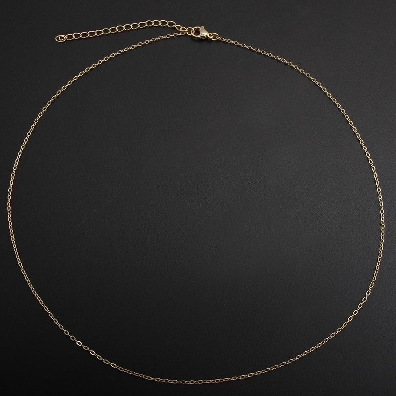 Minimalist Solid Color 304 Stainless Steel Gold Plated Necklace