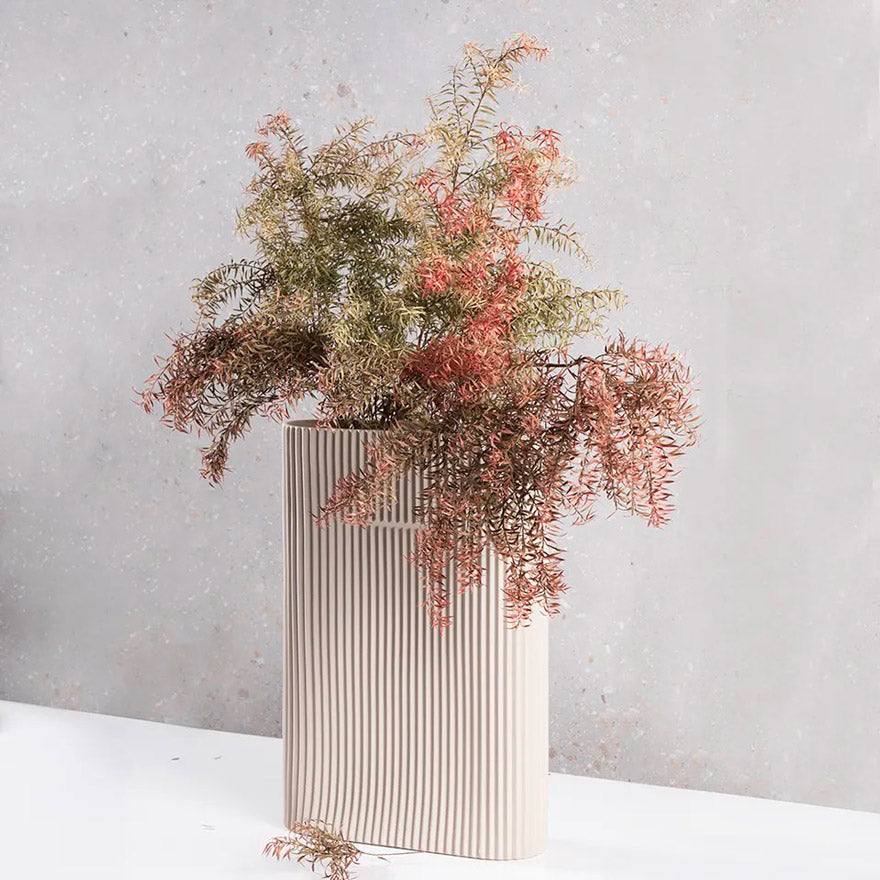 Lines Porcelain Vase - Beige