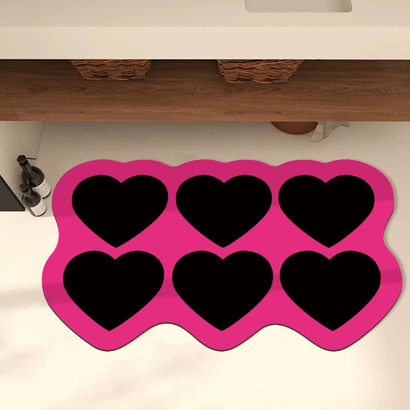 Cute Heart Shape Diatom Ooze Carpet Bathing