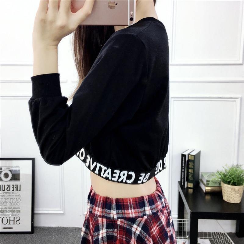 Be Creative Or Die Crop Top Sweater