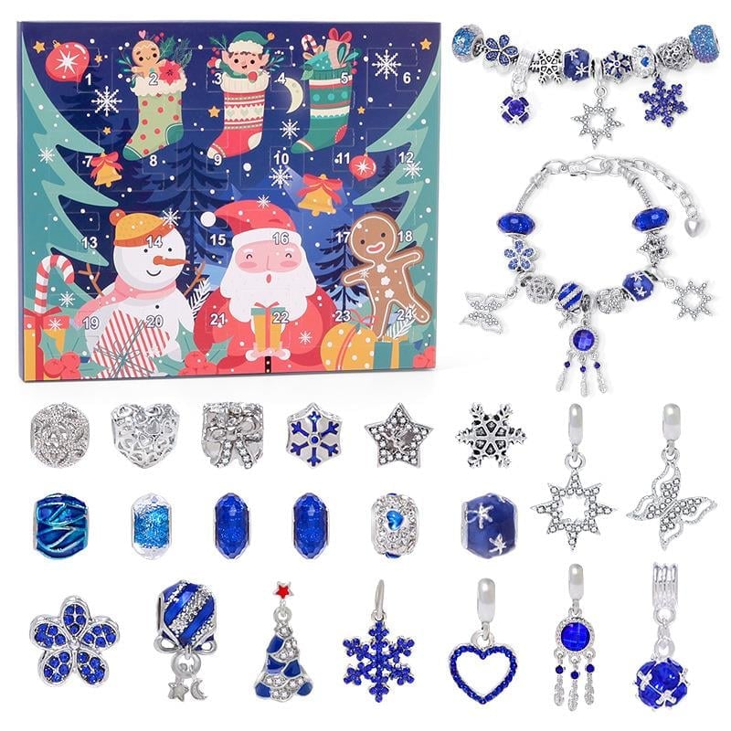(🎁Early Christmas Sale- 48% OFF🎁) 24 Days Countdown Calendar DIY Christmas Advent Calendar Bracelets Set - Buy 2 Get EXTRA  10％  OFF  & FREE SHIPPING