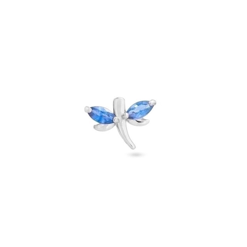 1 Piece Minimalist Classic Style Geometric Butterfly Inlay Copper Zircon Ear Studs