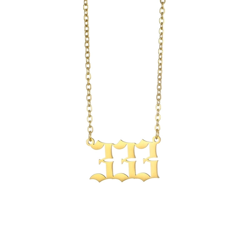 Minimalist Letter Stainless Steel Plating 18k Gold Plated Pendant Necklace