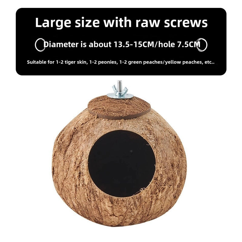 Bird's Nest Parrot Coconut Shell Nest Bed Large Size Bird's Nest Tiger Skin Peony Xuan Feng Pearl Bird Cage Special Warm Straw Woven Toy