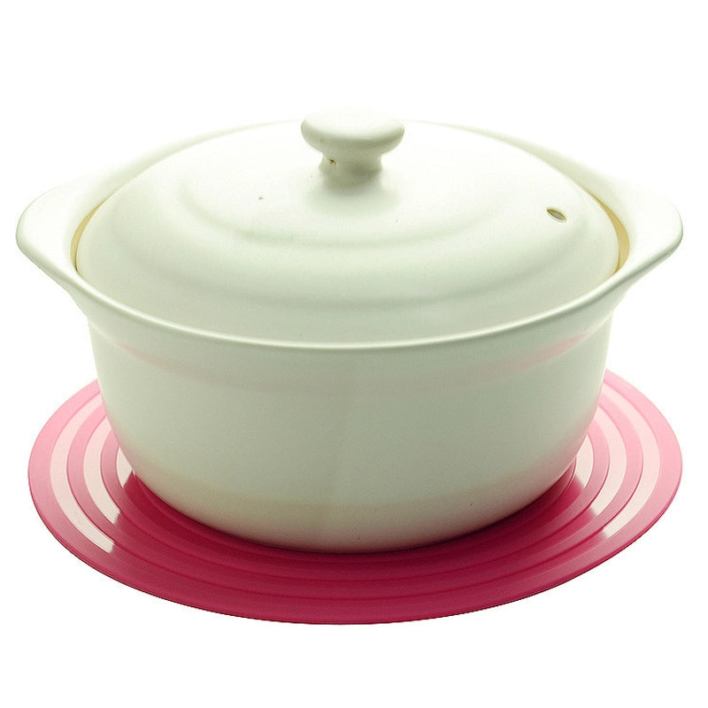 18/24/30cm Round Pattern Heat Insulation Mat Casserole Coaster Bowl Mat Dining Table Mat Induction Cooker Mat Silicone Plate Mat Placemat
