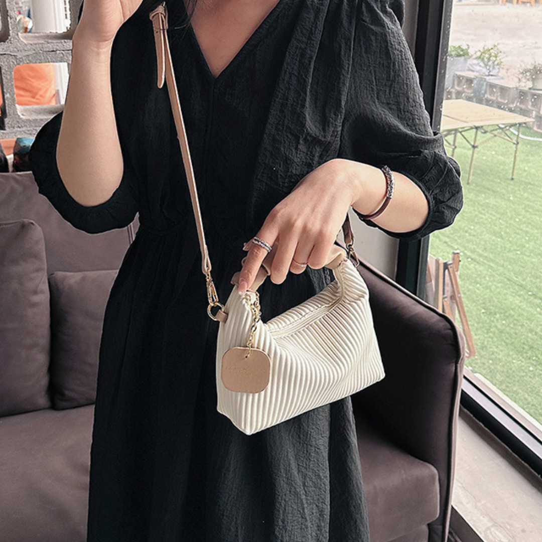 Retro Pleated  Small Square Shoulder Crossbody Bag