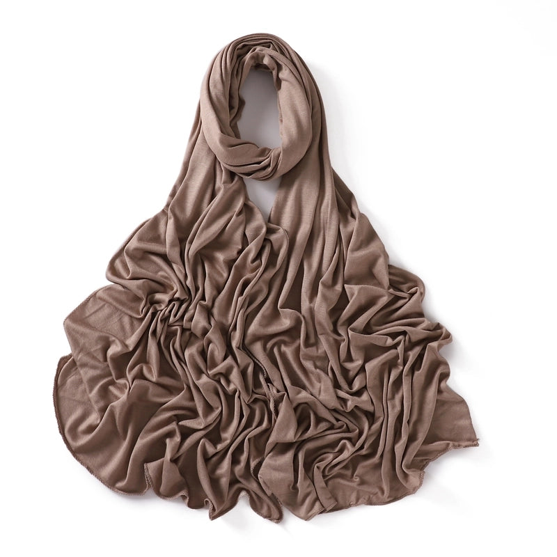 56 Color Optional Jersey Solid Color Mercerized Cotton Scarf Modal Long Scarf Jersey Cover Head Turban