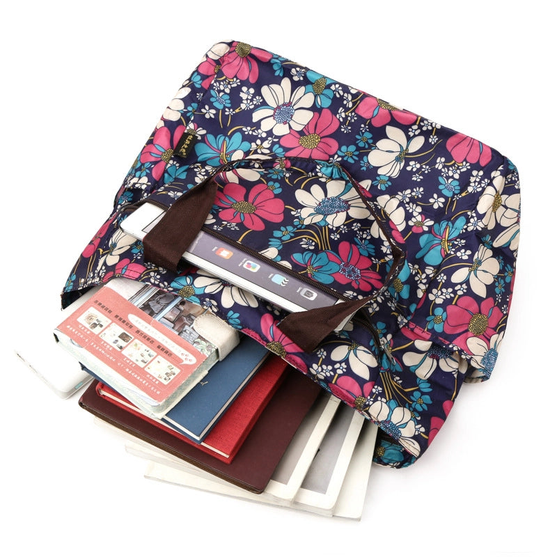 Women's Large Canvas Oxford Cloth Printing Vintage Style Classic Style Square Zipper Shoulder Bag