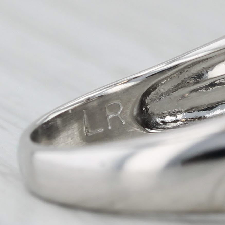 0.24ctw Diamond Bypass Ring 900 Platinum Size 5.25