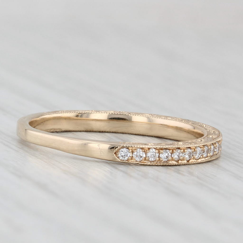 Neil Lane 0.55ctw Diamond Wedding Band 14k Gold Ring Ornate Pattern w/ Box