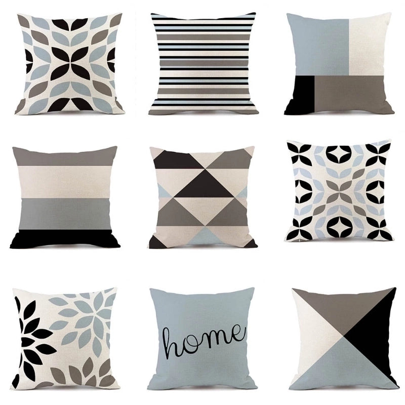 Pastoral Geometric Blended Pillow Cases