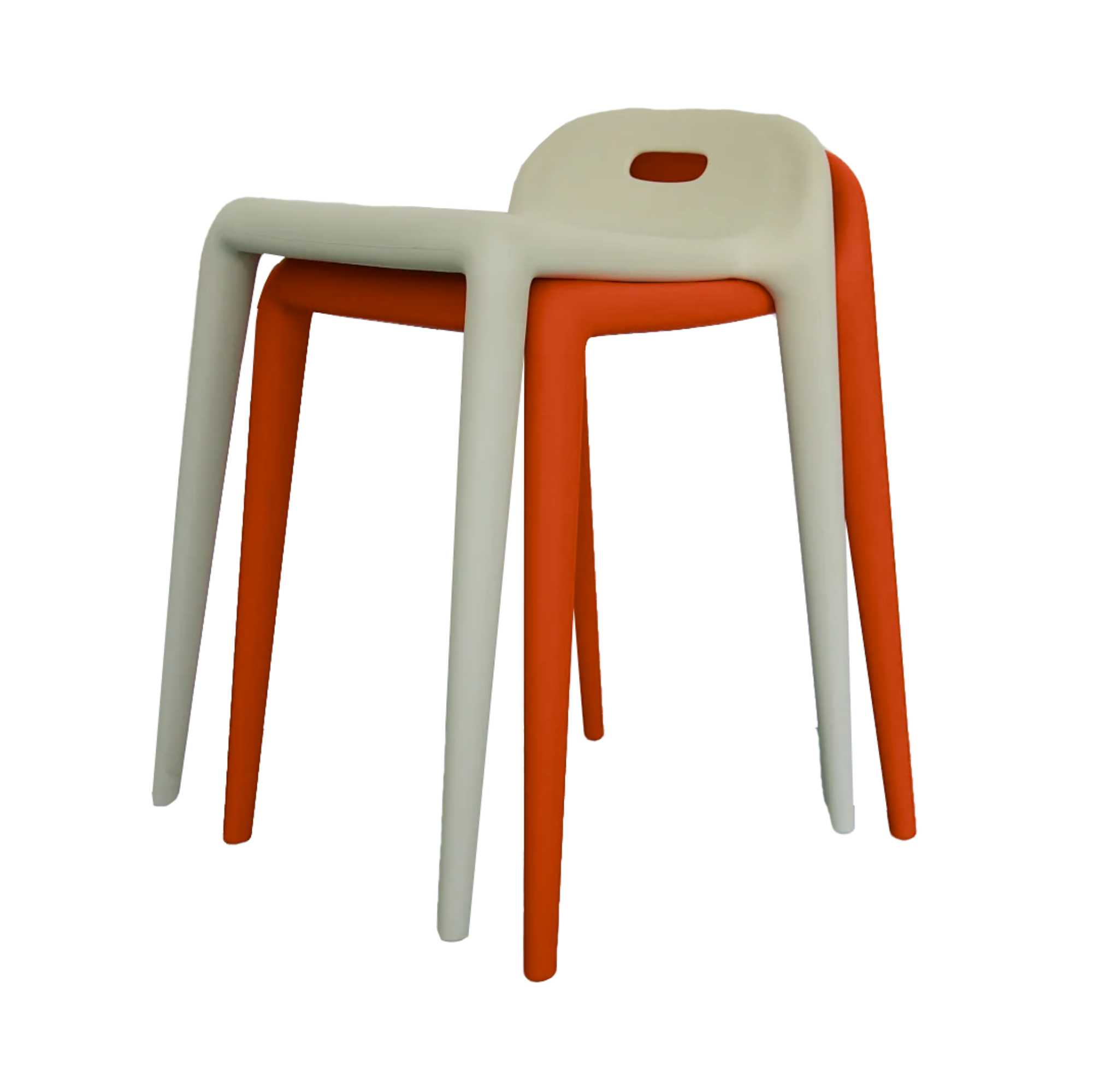 Magis Yuyu stool set. Beige & Orange