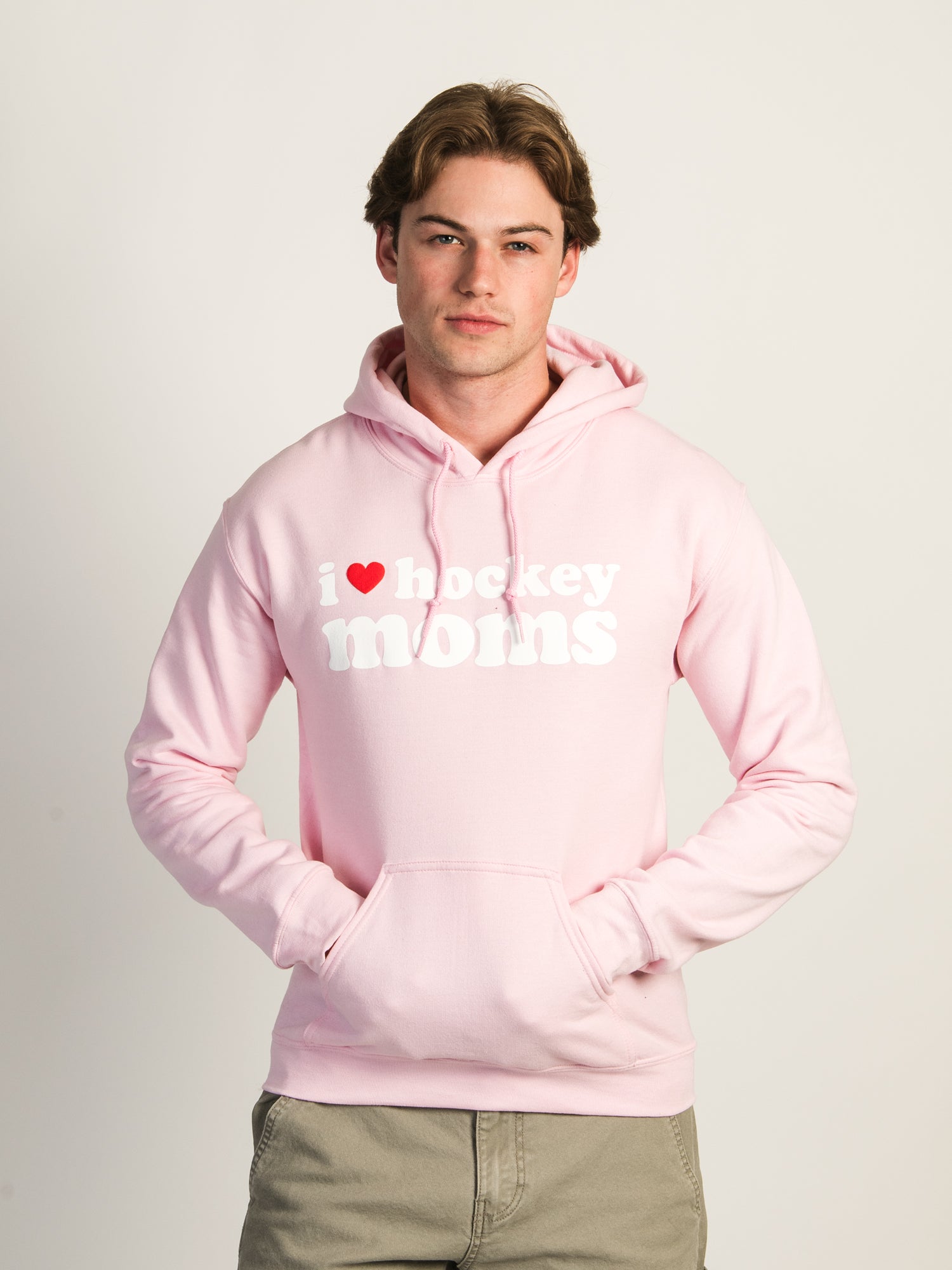 HOCKEY BENDERS I LOVE HOCKEY MOMS PUFF PULLOVER HOODIE