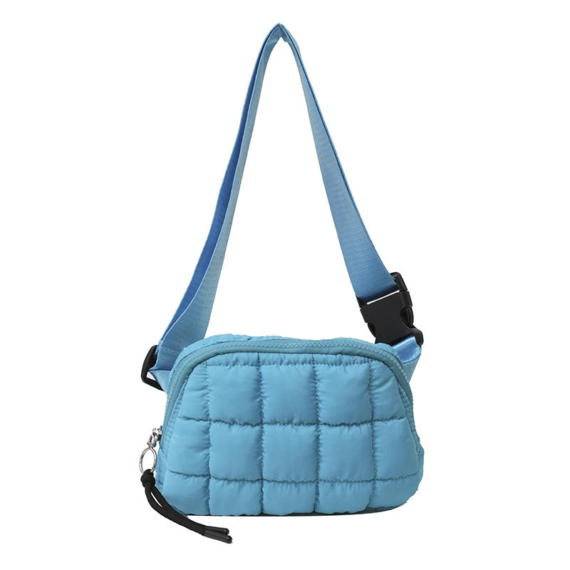 Women's Small Pu Leather Solid Color Elegant Square Zipper Crossbody Bag