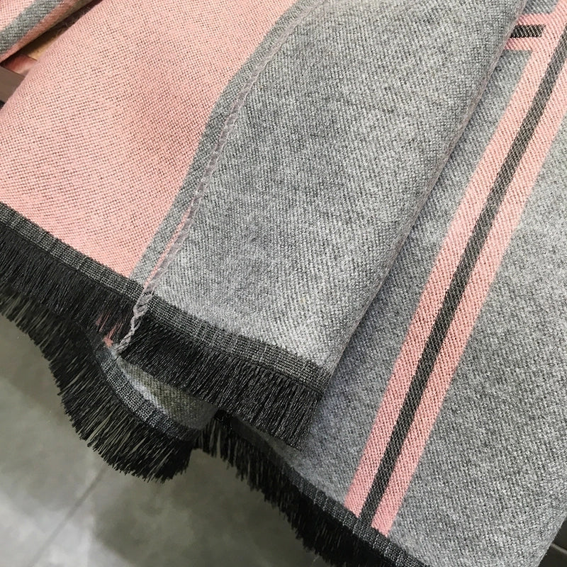 Plaid Scarf Women's Autumn And Winter New British-style Cashmere Lengthen Thickened Warm Air Conditioning Dual-use Shawl