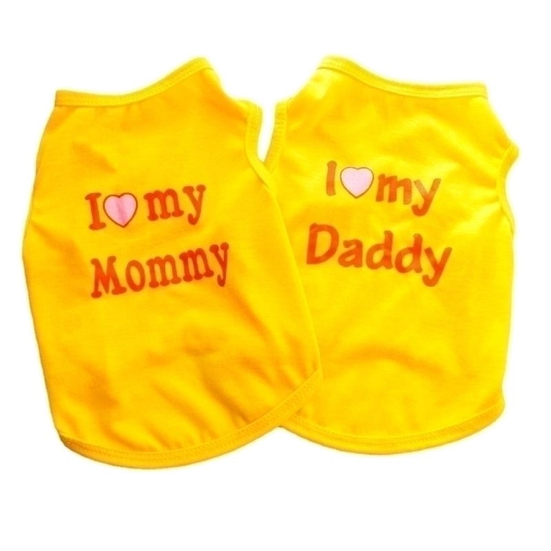 Casual Cotton Letter Pet Clothing