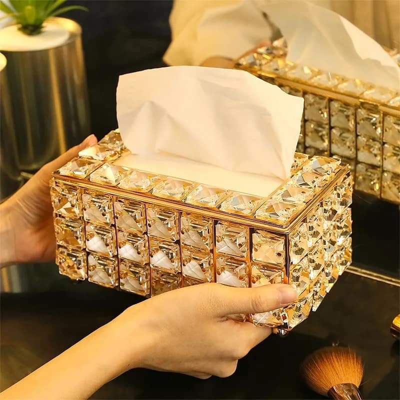 CRYSTAL TISSUE BOX