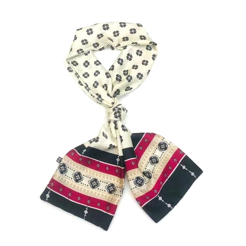 Women's Elegant Minimalist Geometric Chiffon Printing Silk Scarf