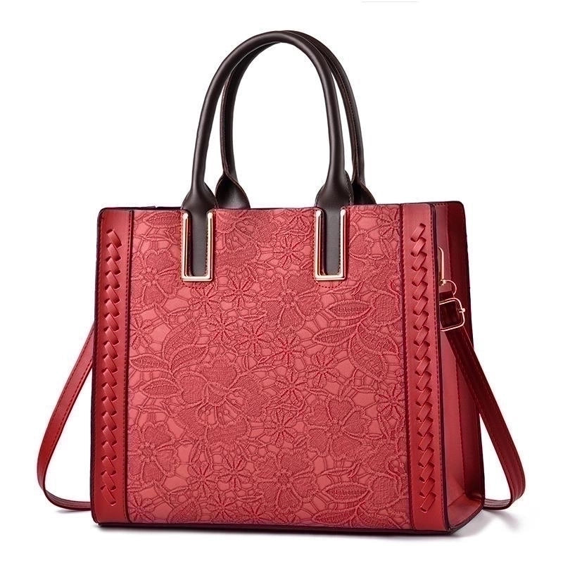 Women's Pu Leather Solid Color Elegant Square Zipper Handbag