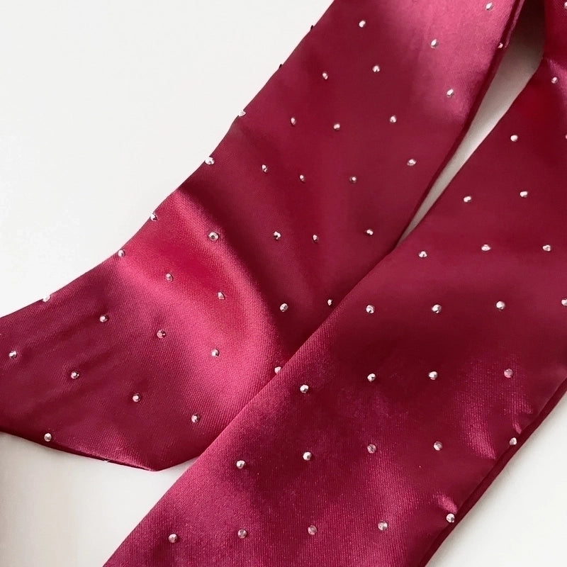 Women's Basic Solid Color Satin Silk Scarf