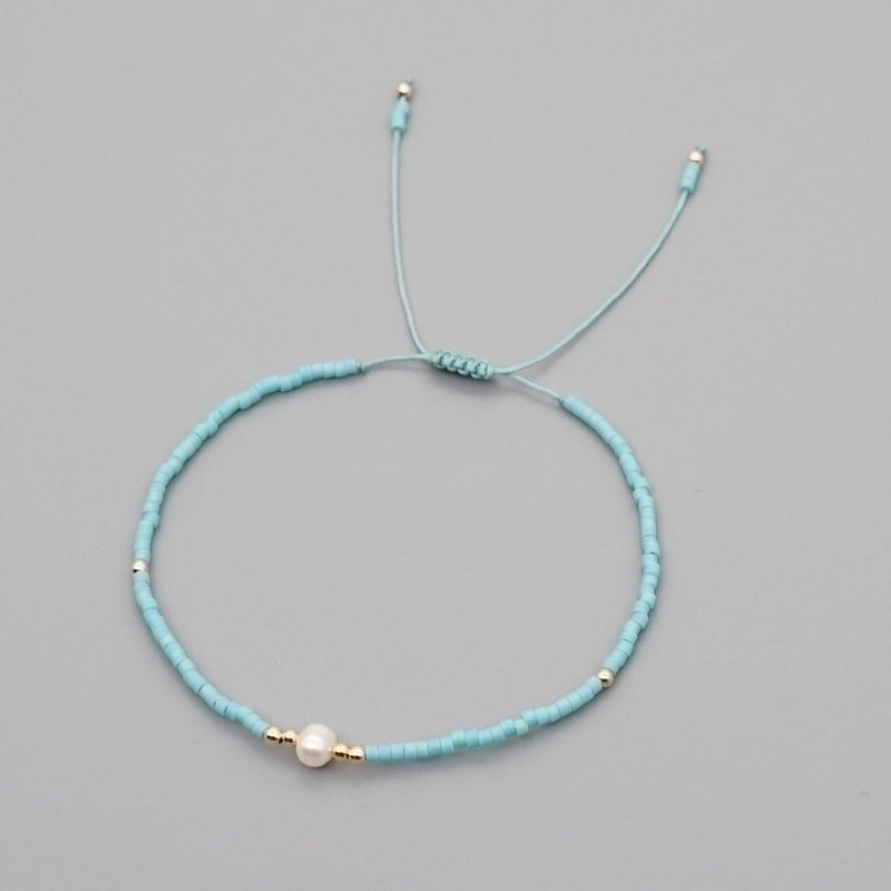 1 Piece Minimalist Circle Beaded Irregular Pearl Women's Bracelets