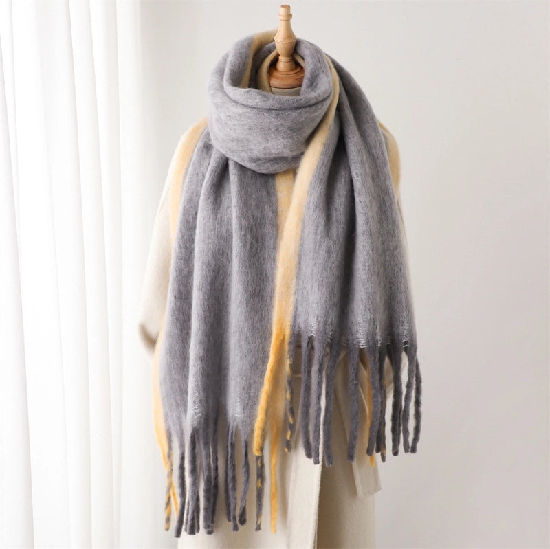 Women's Casual Tie Dye Imitation Cashmere Polyester Scarf