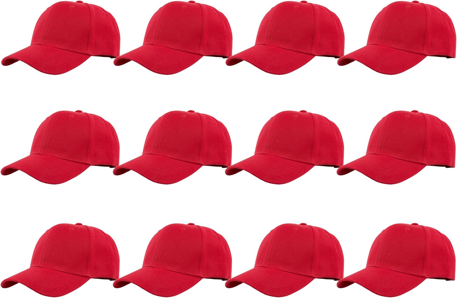 Gelante Plain Blank Baseball Caps Adjustable Back Strap Wholesale LOT 12 PC'S