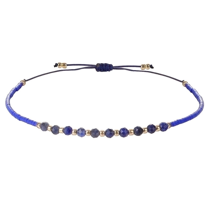3 Pieces Minimalist Round Bead. Stone Beaded Bracelets