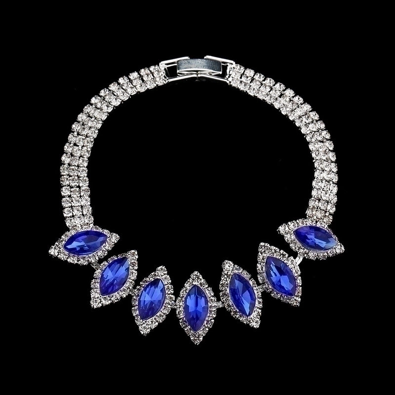 Minimalist Solid Color Artificial Crystal Copper Inlay Zircon Earrings Necklace