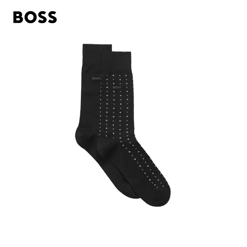 BOSS Hugo Boss Men-s Two Pair of Long Socks