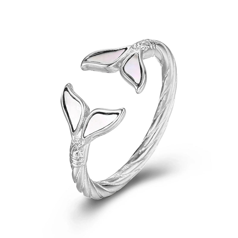 Elegant Lady Fish Tail Titanium Steel Rings