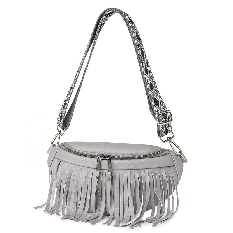 Women's Small Pu Leather Solid Color Vintage Style Shell Zipper Shoulder Bag Crossbody Bag Fanny Pack