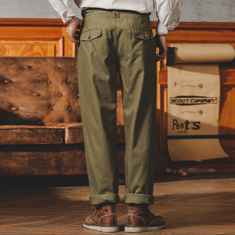 Vintage Guerg High Waist Straight Casual Neapolitan Cargo Pants Gurkha Pants
