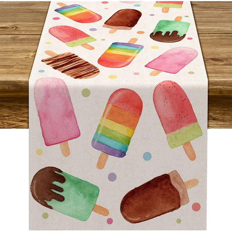 Minimalist Letter Fruit Flower Linen Tablecloths