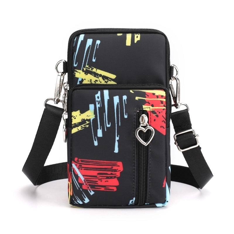 Women'S Nylon Solid Color Fashion Zipper Phone Wallet