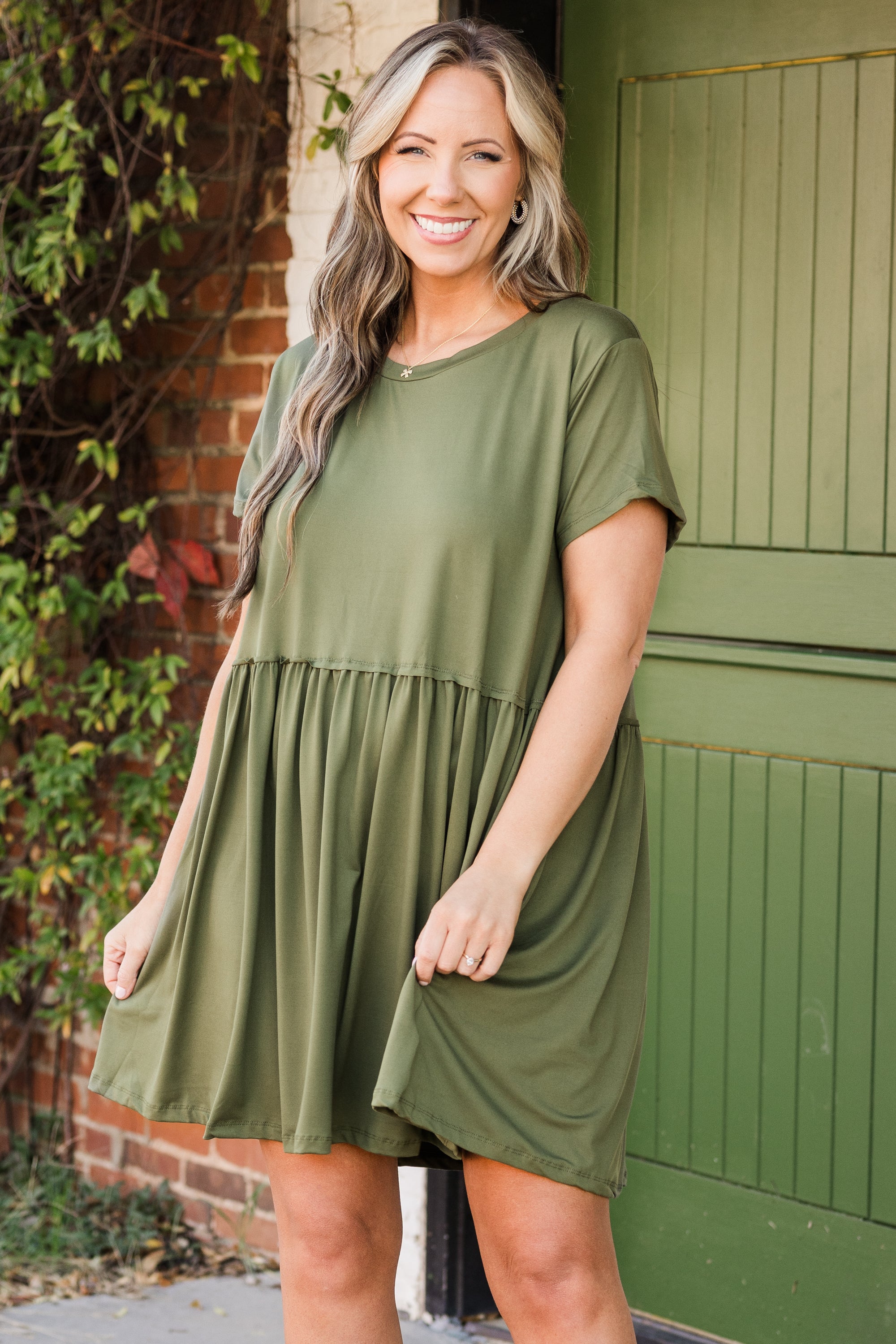 Bold Spirit Dress. Olive