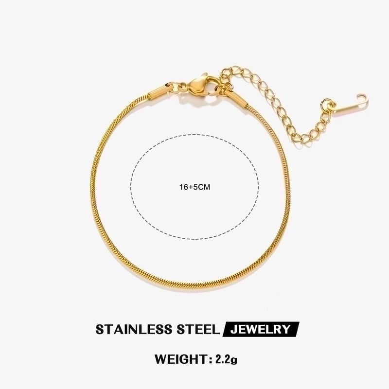 IG Style Minimalist Twist 304 Stainless Steel 18K Gold Plated Bracelets In Bulk
