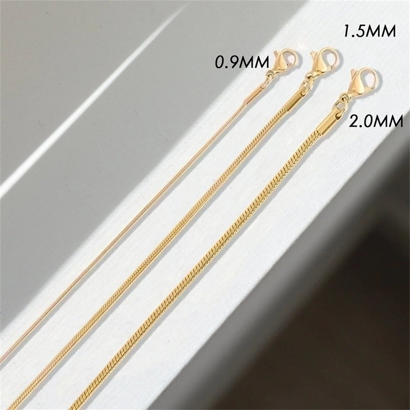 Stainless Steel 14K Gold Plated Fashion Plating U Shape Necklace