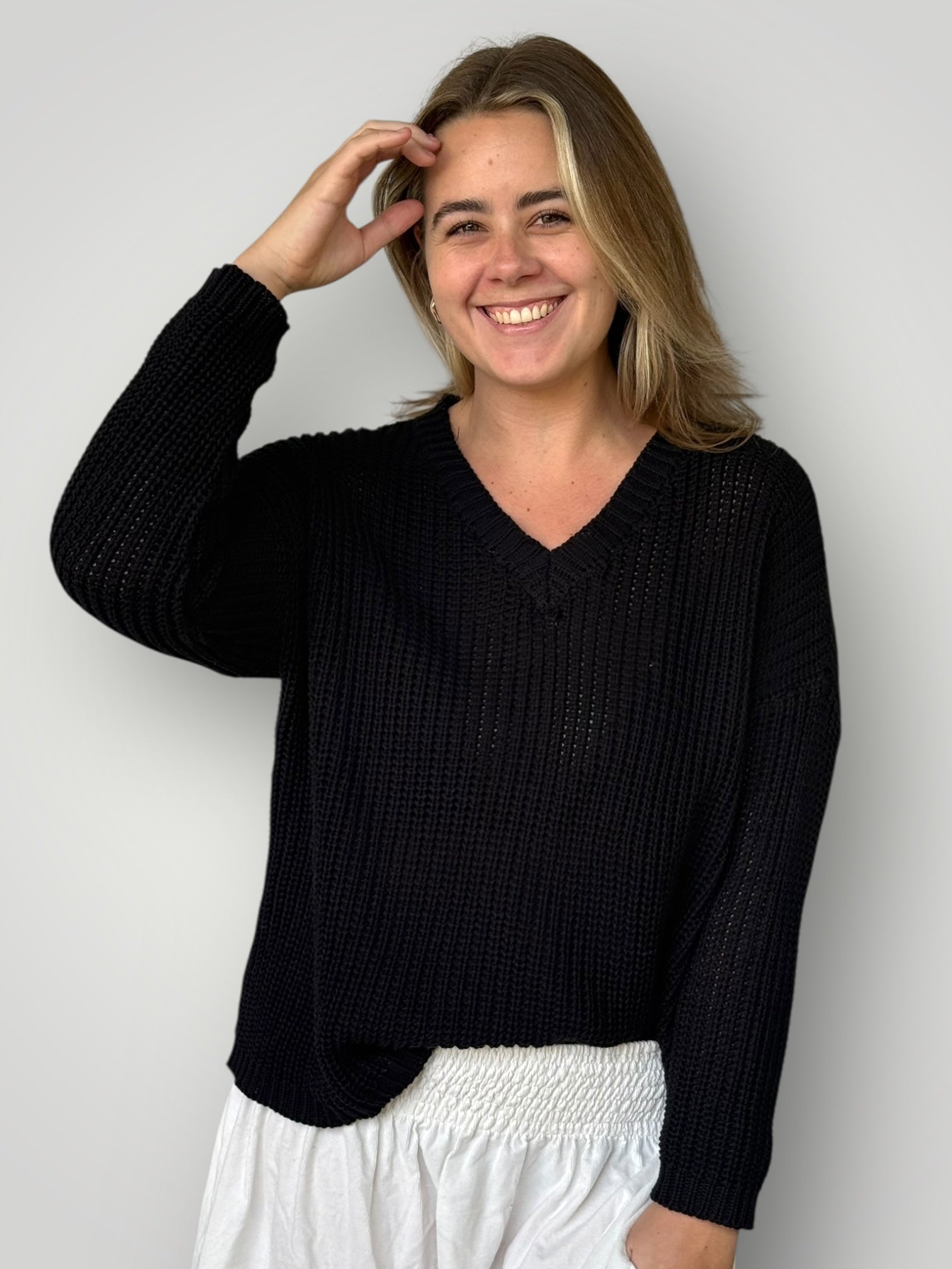 jasper cotton knit - black