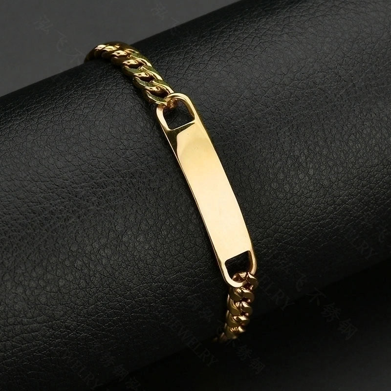 Minimalist Geometric 304 Stainless Steel 18K Gold Plated No Inlaid Stainless Steel Bracelets In Bulk