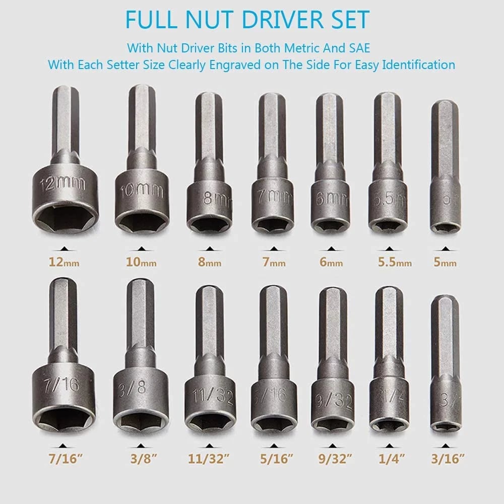 🔥Power Nut Driver 14Pcs Set