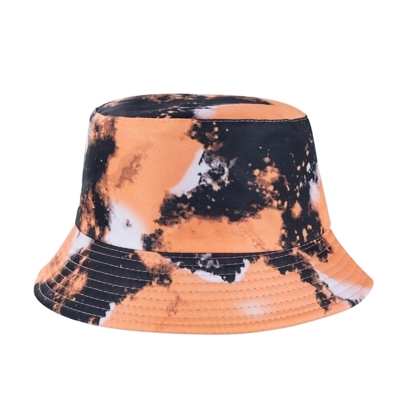 Personality Tie-dye Fisherman Hat Men's Summer Sunscreen Sunshade Hat Women Fashion Wild Double-sided Basin Hat